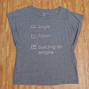 Aerie "Building an Empire" Graphic T-Shirt Flutter Sleeve Size Large